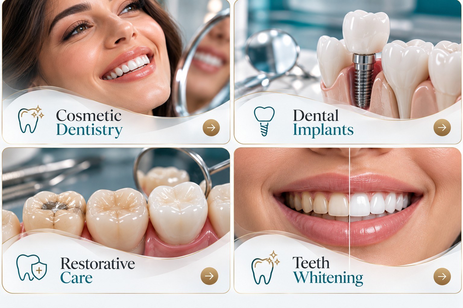 Comprehensive dental care: cosmetic dentistry, implants, restorative care and whitening